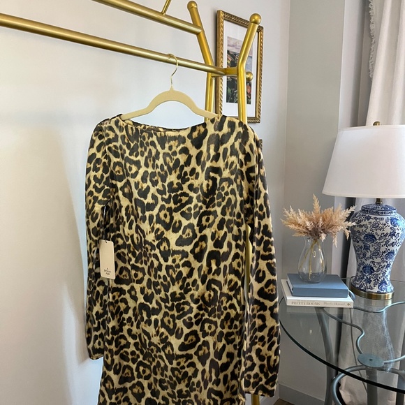 A Bronze Age Monroe Dress | Leopard Gloss Satin Bias-Cut Mini - Picture 5 of 9